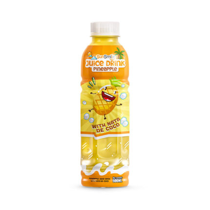 NFC Pineapple Juice Drink With Chewy Nata De Coco Jelly, 16.9 Fl Oz (500Ml) Bottle