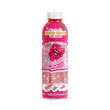 NFC Red Grape Juice Drink With Chewy Nata De Coco Jelly, 16.9 Fl Oz (500Ml) Bottle